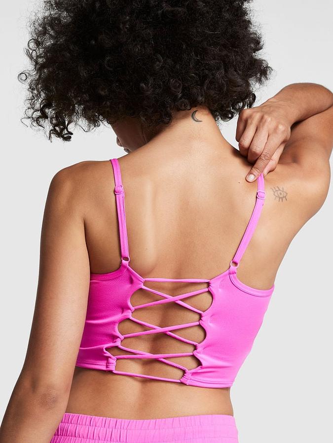 Lightly Lined Strappy-Back Sports Bra