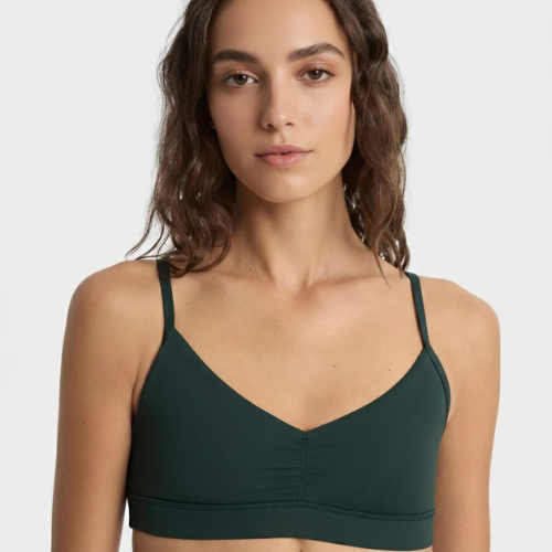 Sporty & Rich Ruched Sports Bra