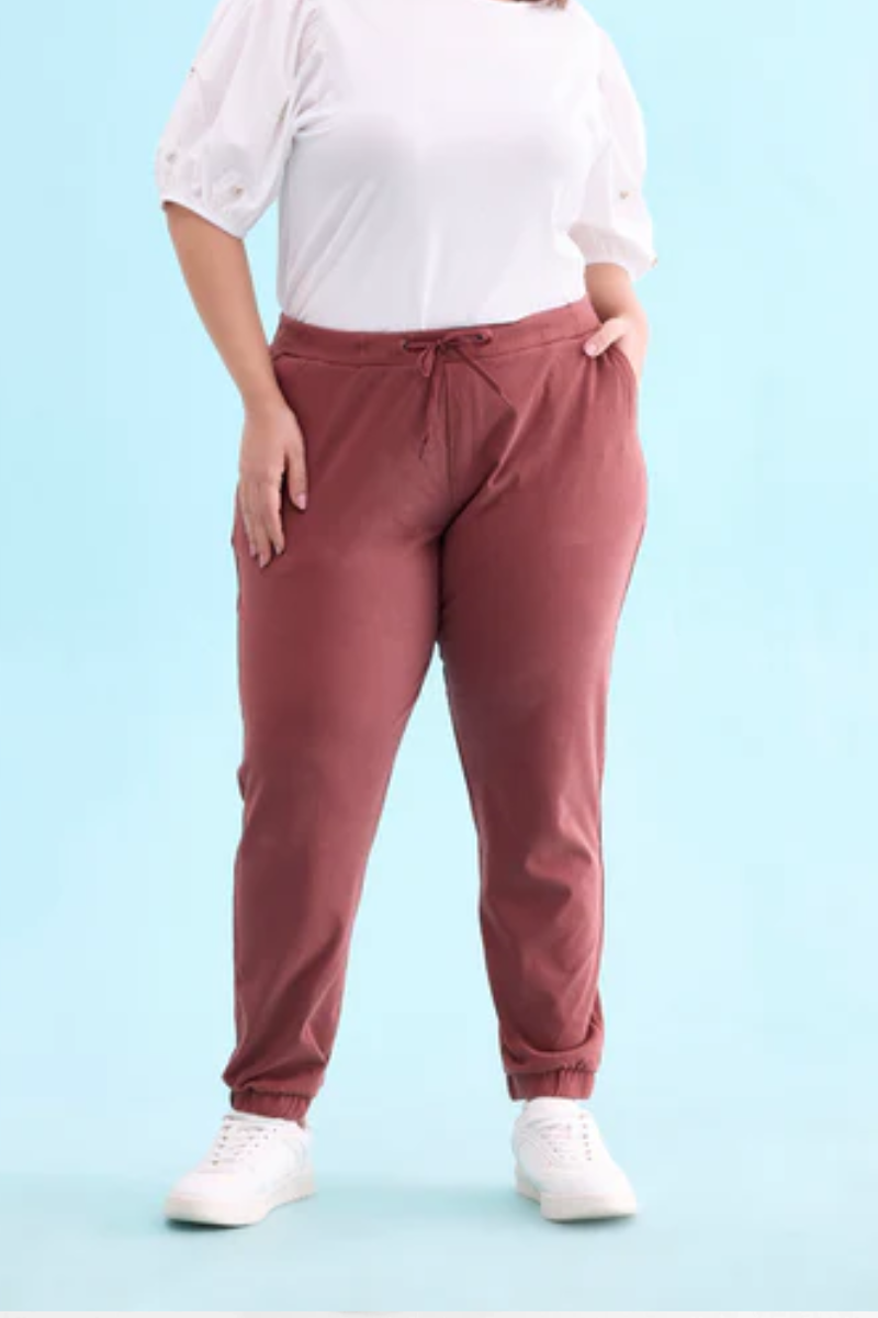 Women Solid Cuffed Joggers