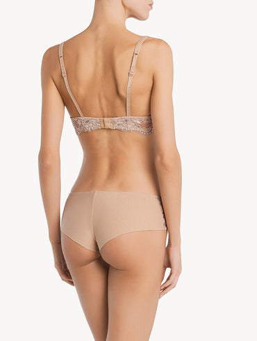 Nude cotton short briefs