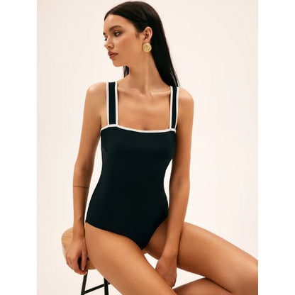 Sunbeam Contrast Belted One Piece Swimsuit