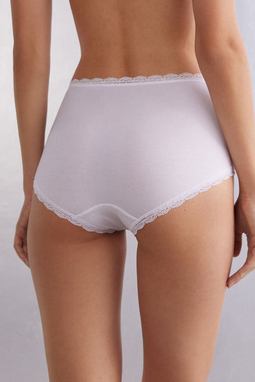 High-waisted panty with lace