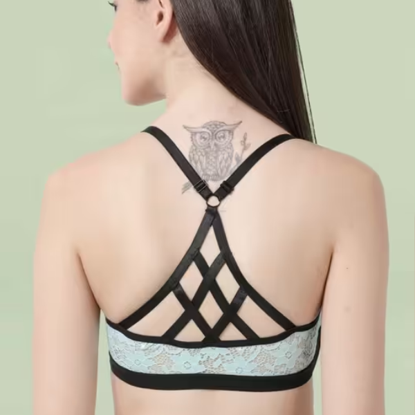 Susie Paradise Green Fancy Back Lace Front Open Bra