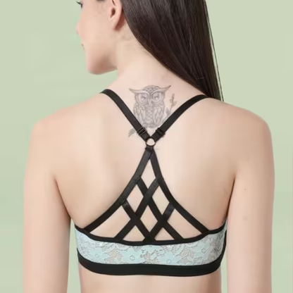 Susie Paradise Green Fancy Back Lace Front Open Bra