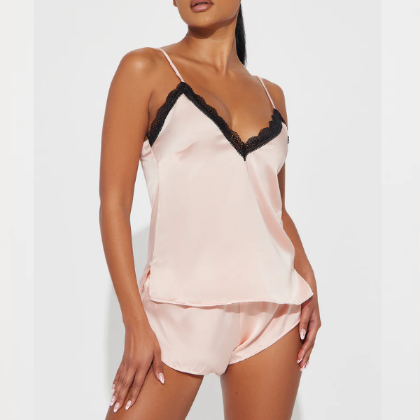 Wake Me Up Satin PJ Short Set