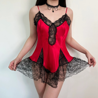 Vintage Satin Gothic Babydoll
