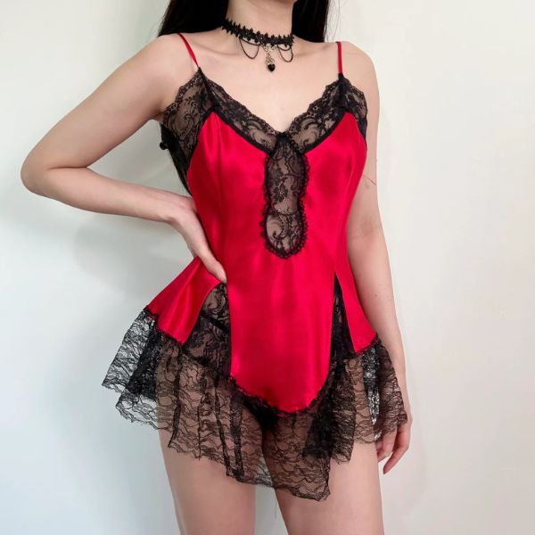 Vintage Satin Gothic Babydoll